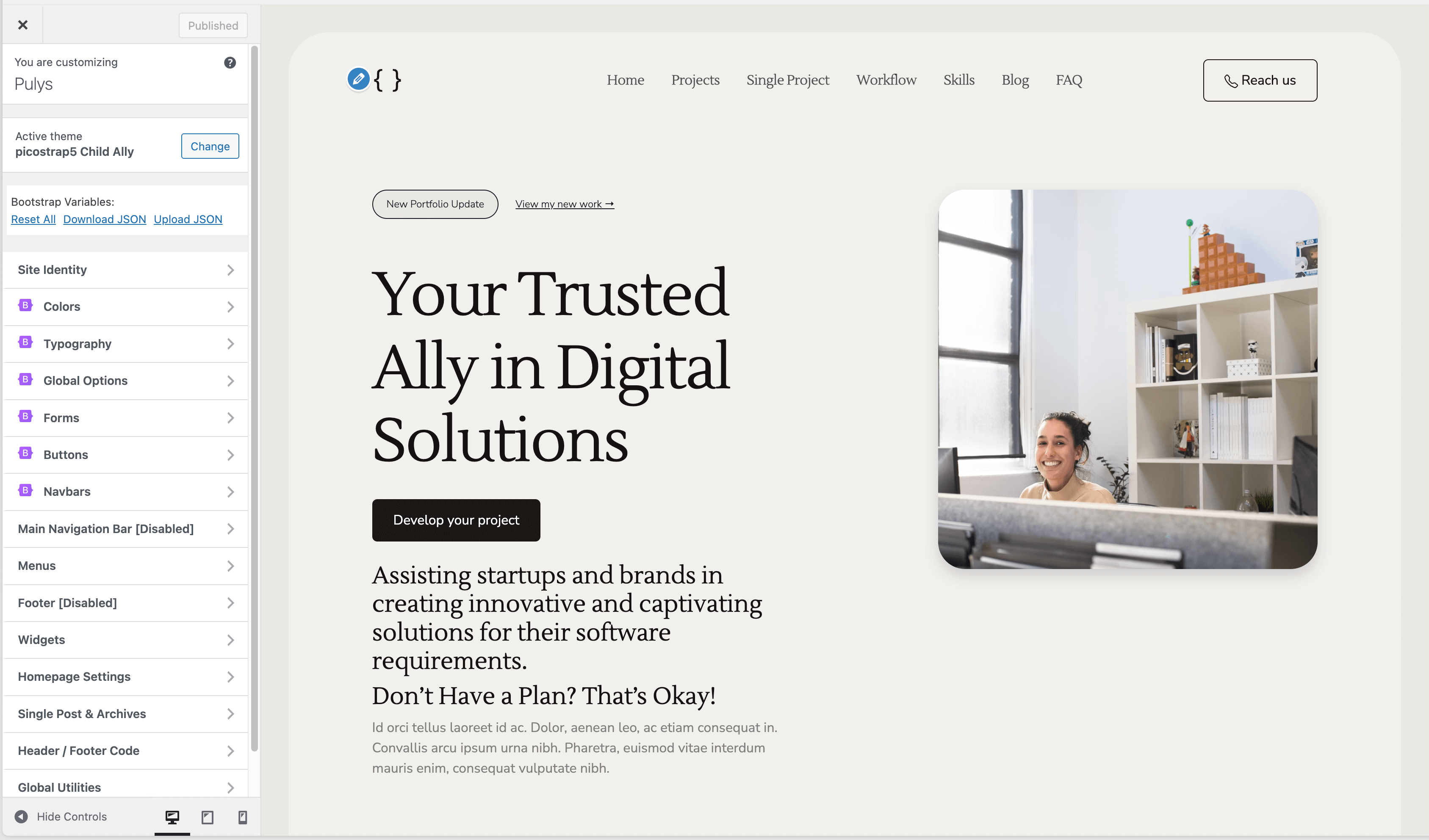 Customize Your Site